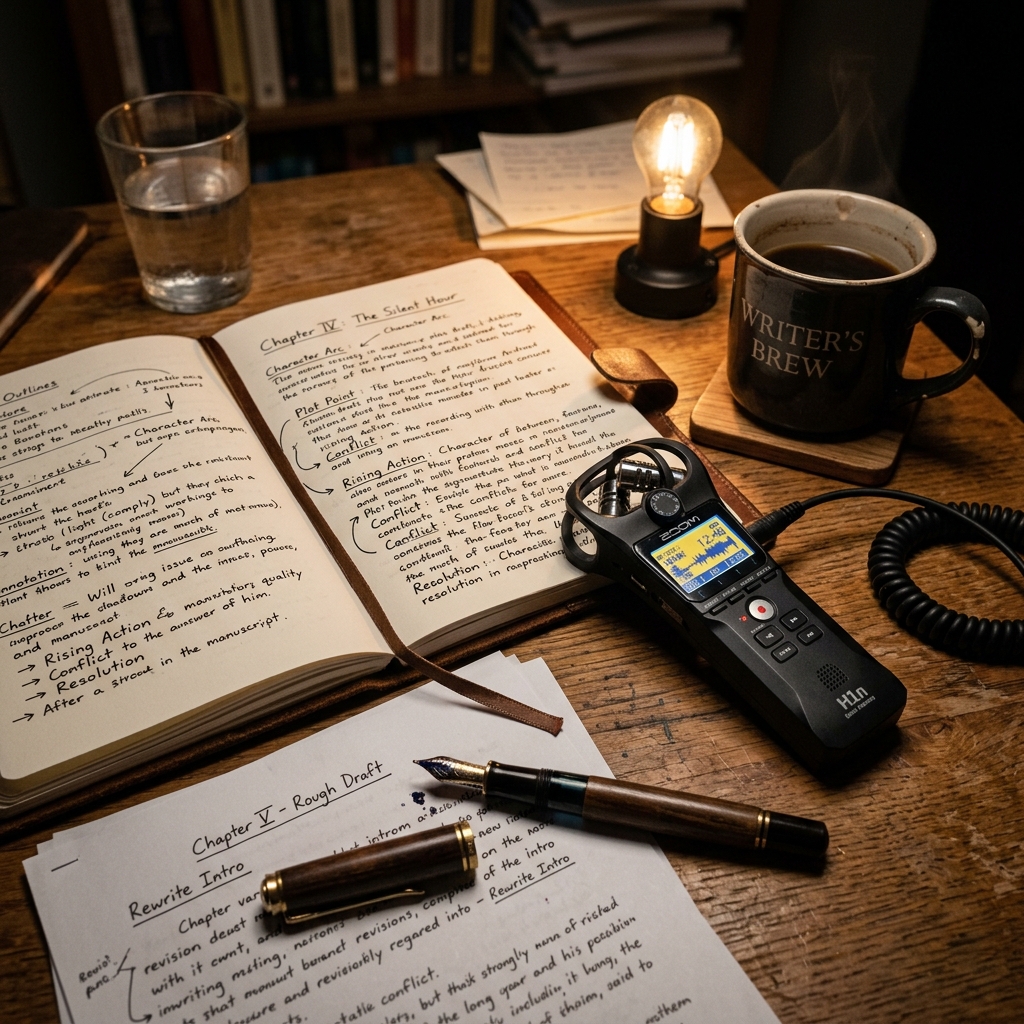 Ghostwriting consultation notes and voice memos visual