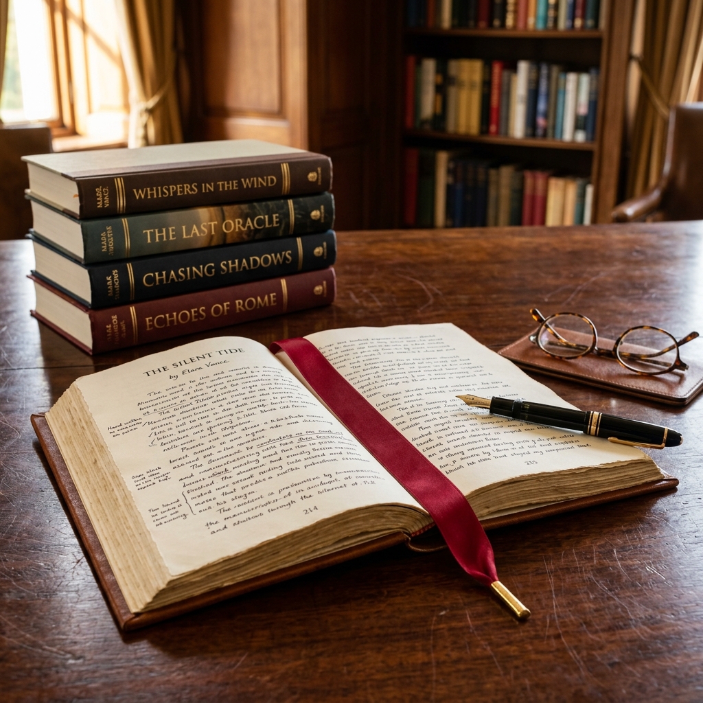 Open manuscript and published books
